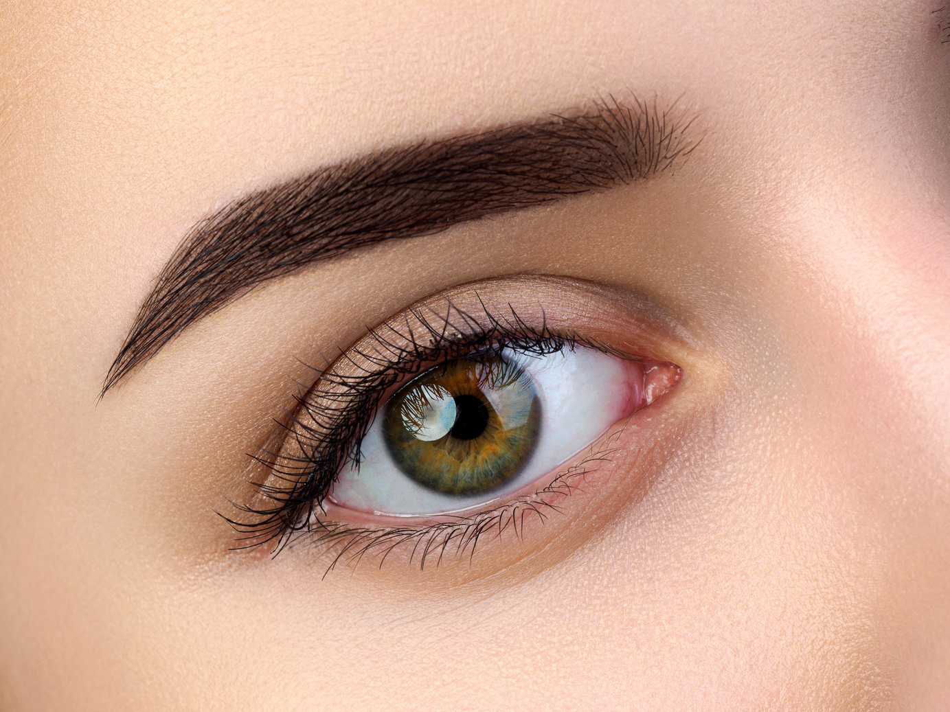 Woman's Eyes with Makeup Closeup